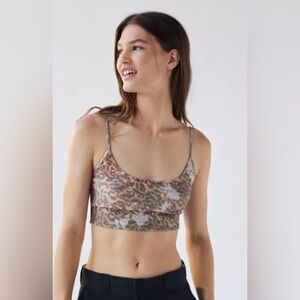 NWT Urban Outfitters Nadia Cropped Cami Size L Brown